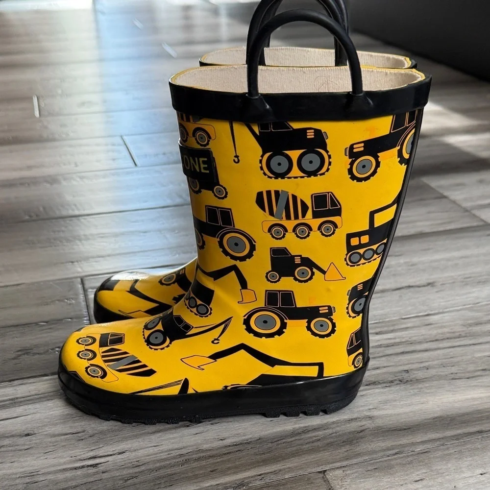 NWOT Lone Cone Kids Yellow Construction Rain Boots
